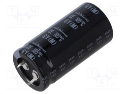 Capacitor: electrolytic; SNAP-IN; 2200uF; 100VDC; Ø25x50mm; ±20%
