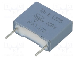 Capacitor: polyester; 22nF; 220VAC; 400VDC; Pitch: 10mm; ±10%