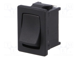 ROCKER; SPDT; Pos: 2; OFF-ON; 10A/250VAC; black; IP40; none; 100mΩ