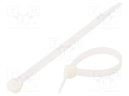 Cable tie; L: 150mm; W: 7.6mm; polyamide; 550N; natural; Ømax: 24mm