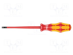 Screwdriver; insulated,slim; slot; 5,5x1,0mm; Blade length: 125mm