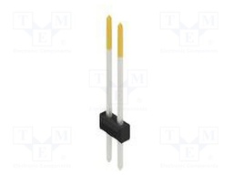 Connector: pin strips; pin header; male; PIN: 2; 2.54mm; THT; 2x1
