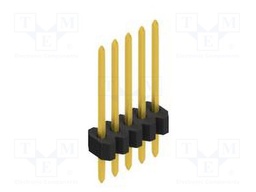 Connector: pin strips; pin header; male; PIN: 5; 1.27mm; THT; 1x5