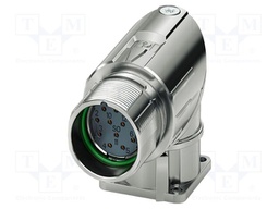 Connector: M23; socket; PIN: 6; crimped; angled; IP68; M23 PRO; 20A