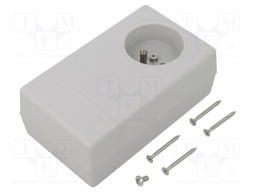 Enclosure: for power supplies; X: 71mm; Y: 120mm; Z: 45mm; grey