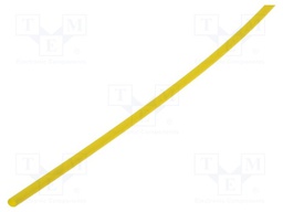 Heat shrink sleeve; glueless; 2: 1; 1.6mm; L: 1m; yellow
