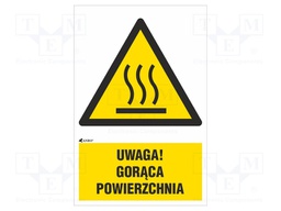 Safety sign; warning; Mat: self-adhesive folie; W: 200mm; H: 300mm