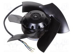 Fan: AC; axial; 200VAC; Ø209.5x74.5mm; ball; 2700rpm; IP44; 20AWG