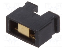 Jumper; pin strips; female; open,low profile; 2.54mm; 1x2; black
