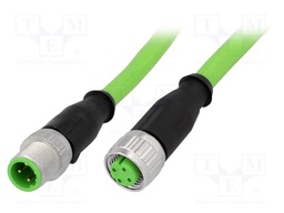 Cable: for sensors/automation; PIN: 4; M12-M12; D code-Ethernet