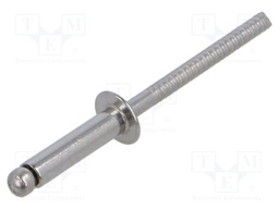 Rivet; A2 stainless steel; Rivet diam: 4mm; L.rivet: 116mm
