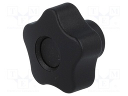 Knob; Dia: 32mm; M8; 12mm; H: 23mm; technopolymer (PP); black