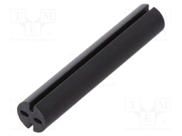 Spacer sleeve; LED; Øout: 5.1mm; ØLED: 5mm; L: 28mm; black; UL94V-0