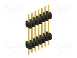 Connector: pin strips; pin header; male; PIN: 7; 1.27mm; THT; 1x7
