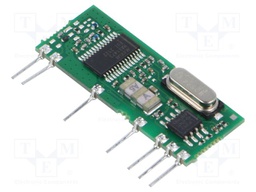 Module: RF; FM receiver; AM,OOK; 433.92MHz; -113dBm; 5VDC; 7.5mA
