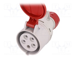 Connector: AC supply 3-phase; plug; female; 16A; 400VAC; IEC 60309