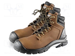 Boots; Size: 39; brown; leather; slip,perforation,impact