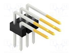 Connector: pin strips; pin header; male; PIN: 6; 2.54mm; THT; 2x3