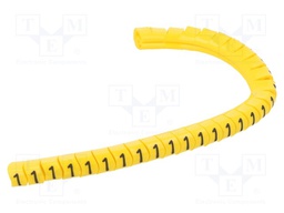 Markers for cables and wires; Label symbol: 1; 2.5÷5mm; PVC; PA