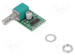 Module: audio; amplifier; 2.5÷5.5VDC; PAM8403; 29.5x20.2mm; 3/3W