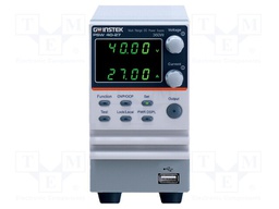Power supply: programmable laboratory; Ch: 1; 0÷40VDC; 27A; 360W