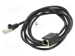 Extender RJ45; F/UTP; 5e; Cu; PVC; black; 1.5m; Plating: gold-plated