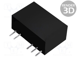 Converter: DC/DC; 1W; Uin: 4.5÷5.5V; Uout: 5VDC; Uout2: -5VDC; SIP6