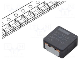 Inductor: wire; SMD; 3.3uH; 7.6A; 14.1mΩ; 8.5x8x4mm; ±20%; -55÷155°C