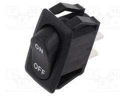 ROCKER; SPST; Pos: 2; OFF-ON; 16A/125VAC; 16A/12VDC; none