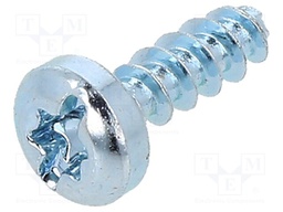 Screw; for plastic; 4x12; Head: cheese head; Torx®,slotted; zinc