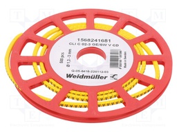 Markers for cables and wires; 1.3÷3mm; PVC; yellow; -30÷80°C