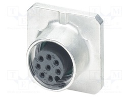Connector: M12; socket; PIN: 8; female; 30V; straight; IP20; THT; 2A