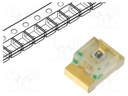 LED; SMD; 0805; red; 36÷100mcd; 2x1.25x1.1mm; 120°; 1.85÷2.5V; 20mA
