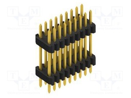 Connector: pin strips; pin header; male; PIN: 18; 1.27mm; THT; 2x9