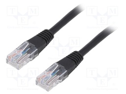 Patch cord; U/UTP; 5e; stranded; CCA; PVC; black; Len: 5m; 26AWG
