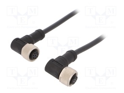 Cable: for sensors/automation; PIN: 8; M12-M12; 1m; plug; plug; 30V