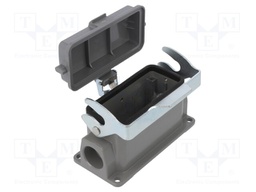 Enclosure: for HDC connectors; size D16B; with latch; with cover