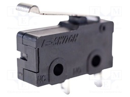 MICROSWITCH, LEVER, SPST-NO, 5A, 250VAC