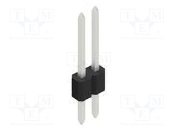 Connector: pin strips; pin header; male; PIN: 2; 1.27mm; THT; 1x2