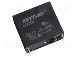 Relay: electromagnetic; DPST-NO; Ucoil: 12VDC; 12A; 12A/277VAC