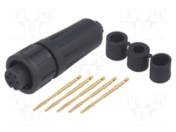 Connector: circular; Series: EN2; plug; female; soldering; PIN: 5; 3A