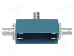 Case; 500V; female,BNC x3; 57.15x28.7x22.35mm; Colour: blue