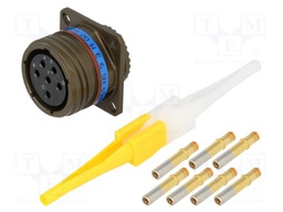 Connector: circular; D38999 series III; socket; female; PIN: 6