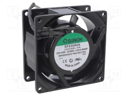 Fan: AC; axial; 230VAC; 80x80x38mm; 40.7(±7%)m3/h; 32dBA; 2400rpm