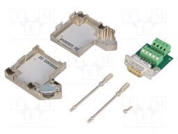 D-Sub; PIN: 9; plug; male; Locking: threaded joint,latch; for cable