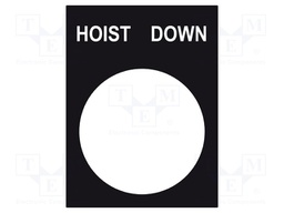 Label; control station