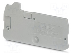 End piece; L: 35.1mm; W: 2.2mm; H: 65.3mm; Body: grey