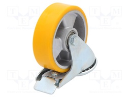 Transport wheel; Ø: 125mm; W: 40mm; H: 156mm; torsional with lock