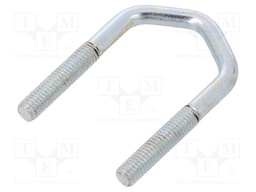 U-bolt; D; steel; zinc; Thread len: 30mm; Int.width: 28mm; H: 55mm