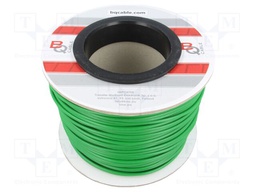 Wire; FLRYW-B; stranded; Cu; 2.5mm2; PVC; green; 60V; 100m; Class: 5